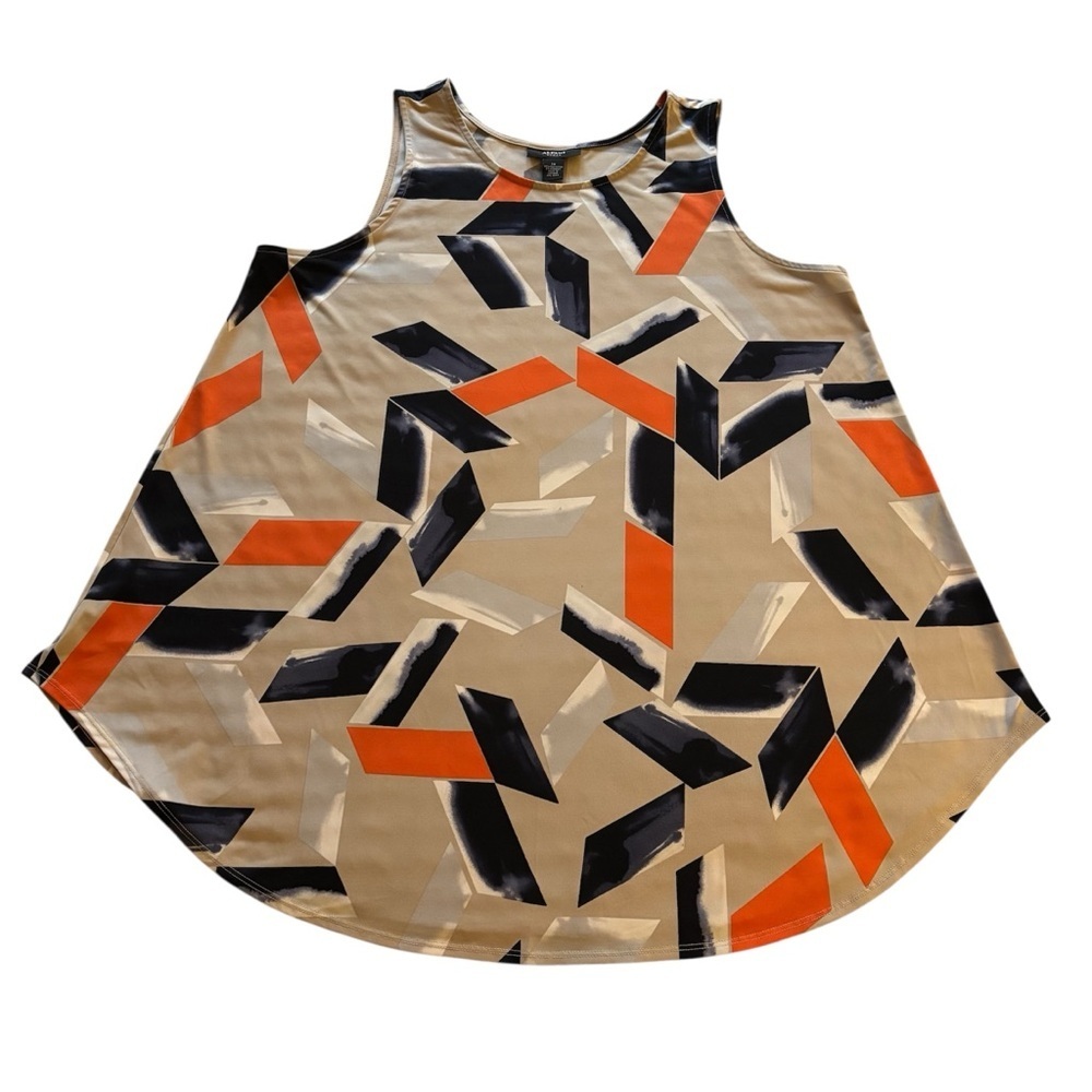 Alfani Multicolor Abstract Top